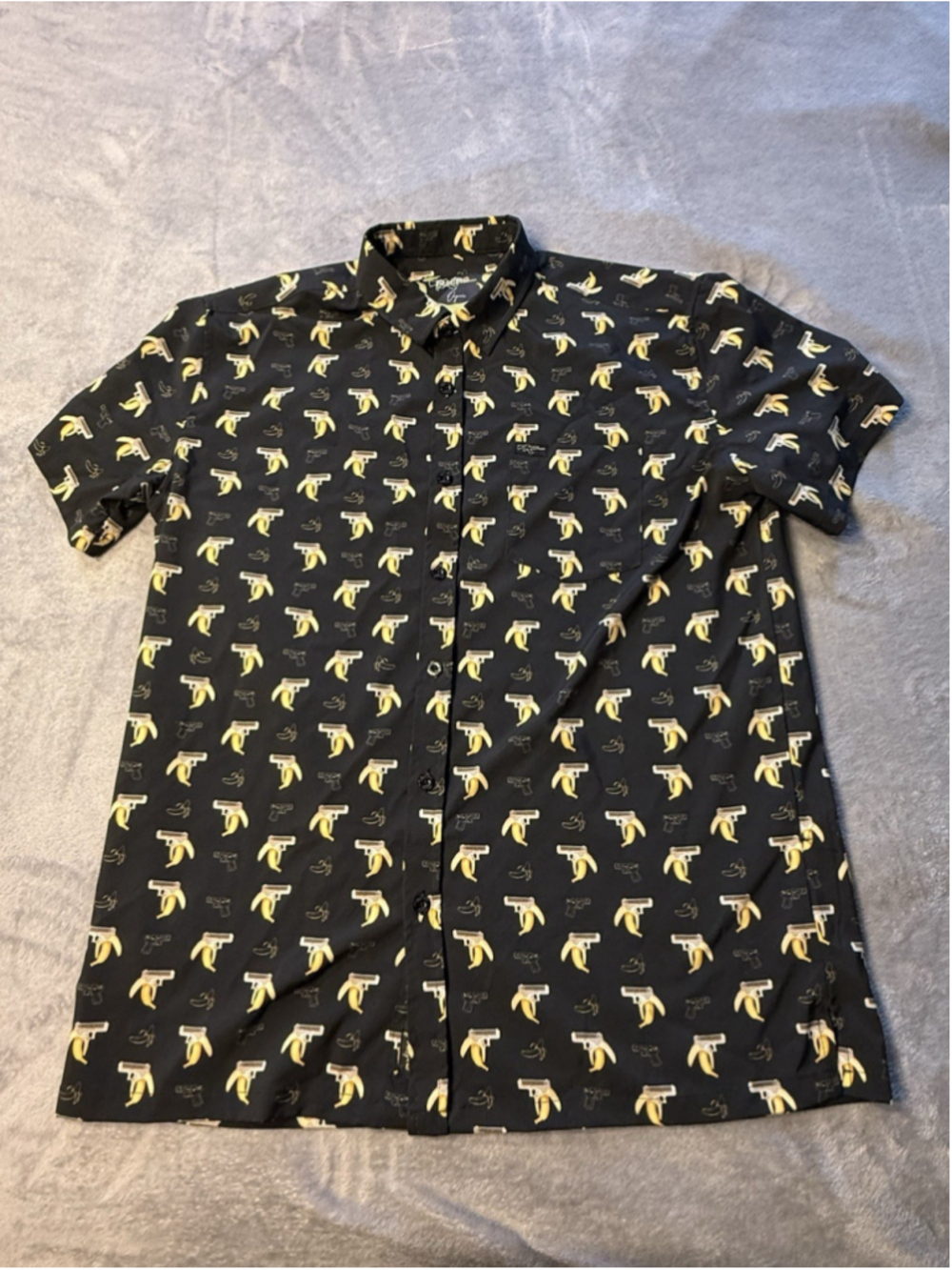 Retro Rifle Mens Organic Glocks and Bananas Size XL